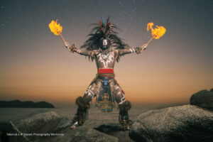 Aztec Portrait Tekie Dual Flames Jp Stones Photography