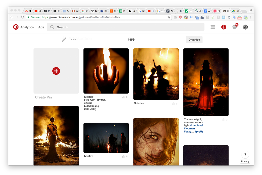 Pinterest Board for Planning a Photoshoot Concept
