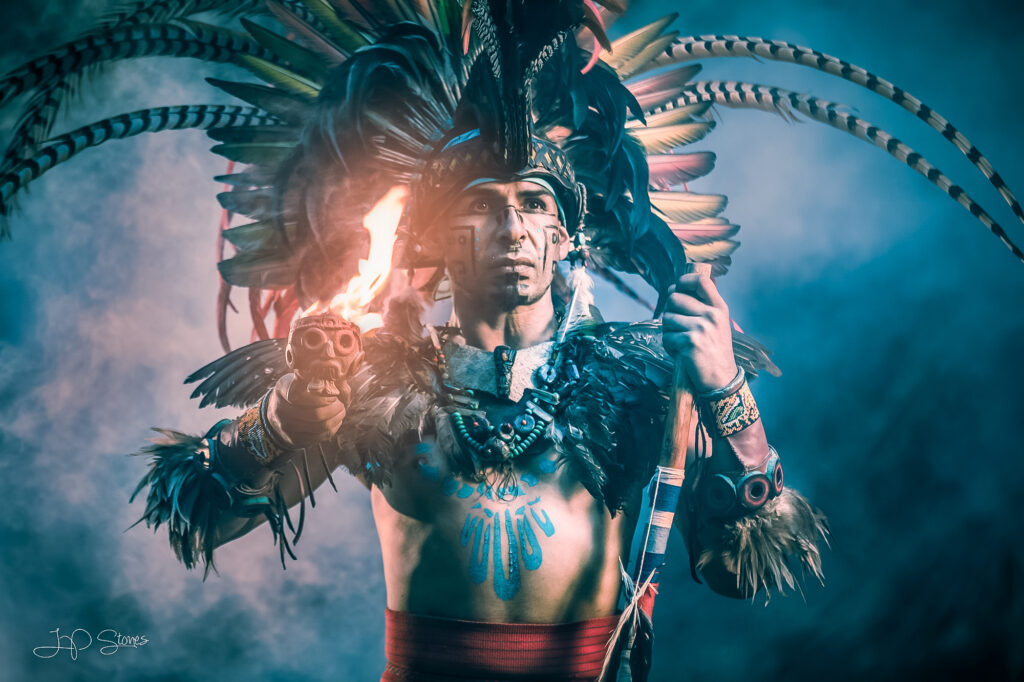 Narrative Photography example. Mexica Aztec Warrior portrait by JP Stones