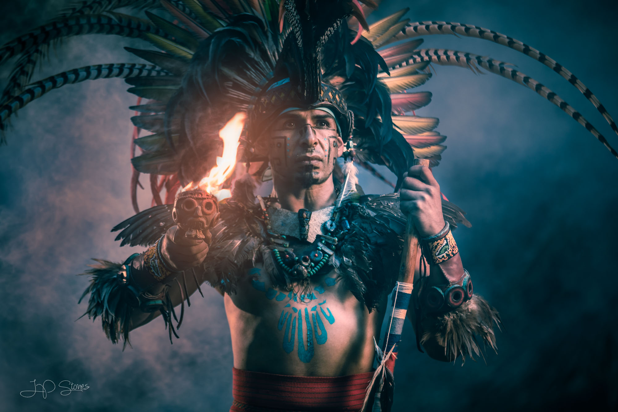 Mexica/Aztec Warrior Portrait by JP Stones photography Workshops
