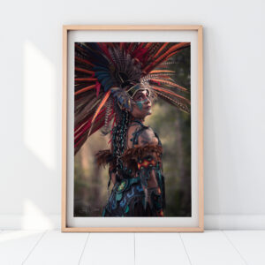 Aztec Dancer Photography Print. Aztec Art, Aztec Wall Decor, Mexico Art