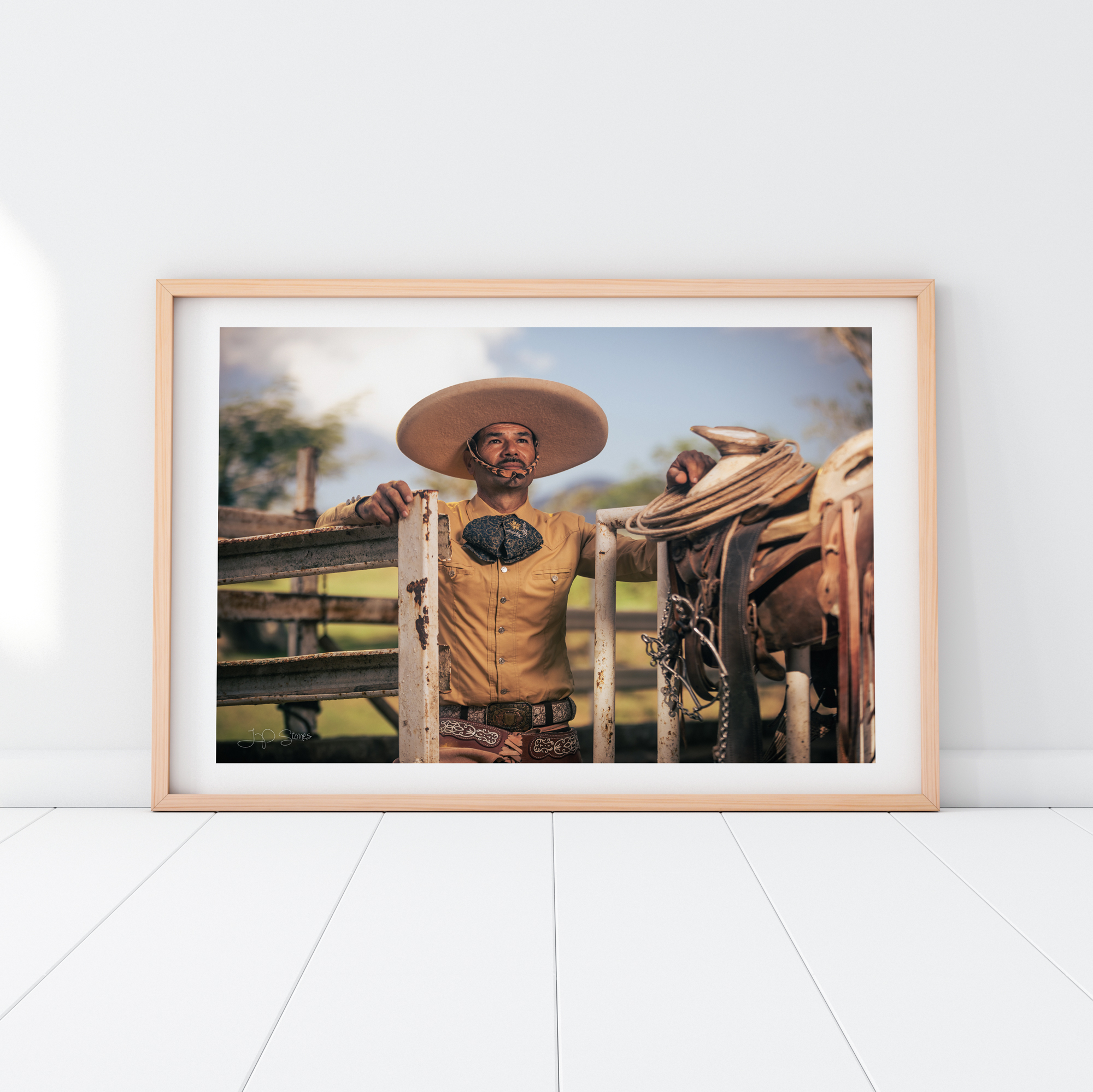 Mexican Charro with Lasso. Wall Art. Cultural Portrait. Fine Art Photography Print.